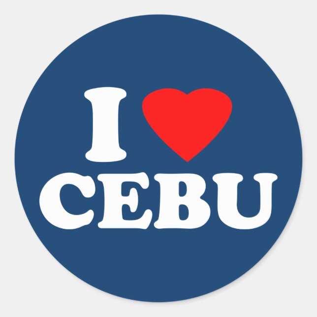 Adesivo Eu Amo Cebu (Frente)