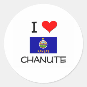 Adesivo Eu amo CHANUTE Kansas