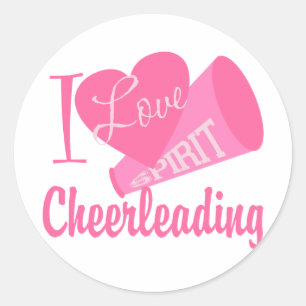 Adesivo Eu amo Cheerleading