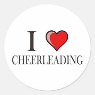 Adesivo Eu amo cheerleading