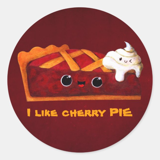 Adesivo Eu amo Cherry Pie (Frente)