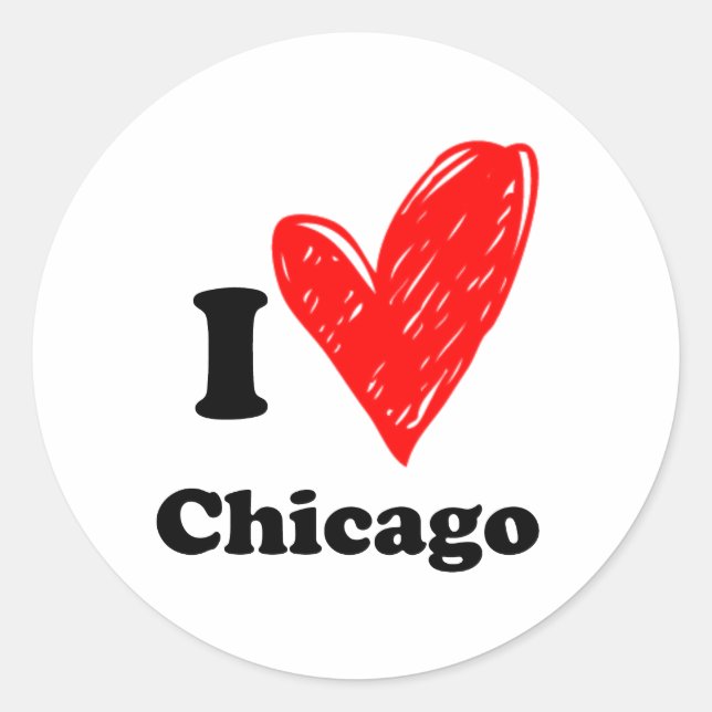 Adesivo Eu amo Chicago  (Frente)