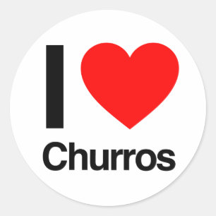 Adesivo eu amo churros