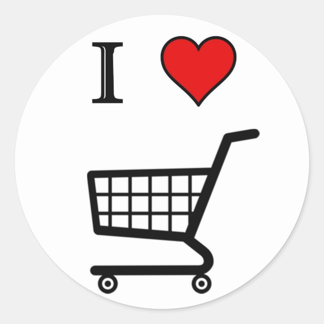ADESIVO EU AMO COMPRAR (Frente)