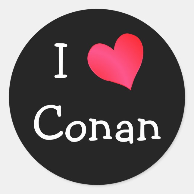 Adesivo Eu Amo Conan (Frente)
