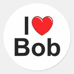 Adesivo Eu amo (coração) Bob