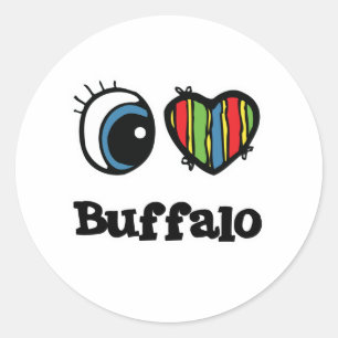 Adesivo Eu Amo (Coração) Buffalo