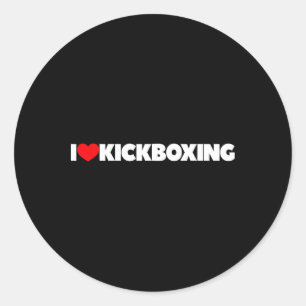 Adesivo Eu Amo (coração) Kickboxing