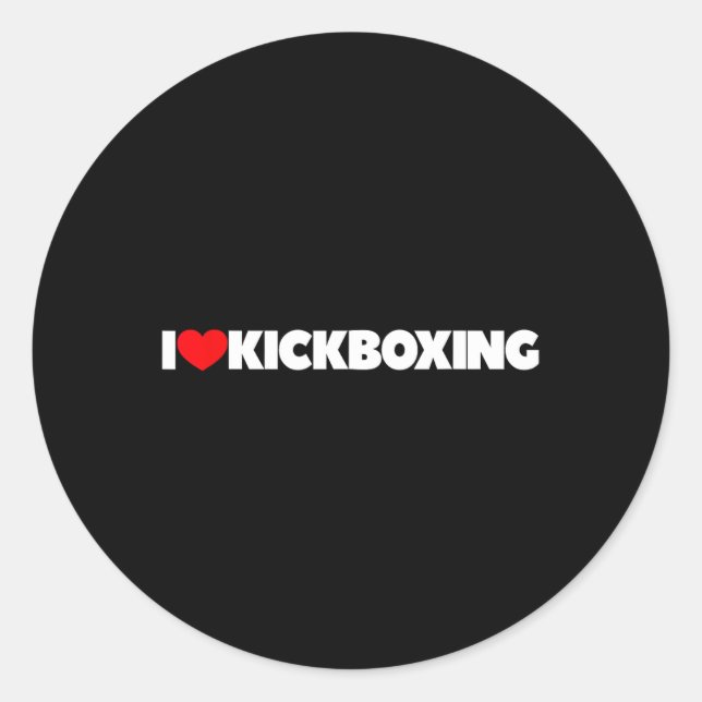 Adesivo Eu Amo (coração) Kickboxing  (Frente)