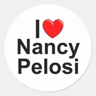 Adesivo Eu amo (coração) Nancy Pelosi