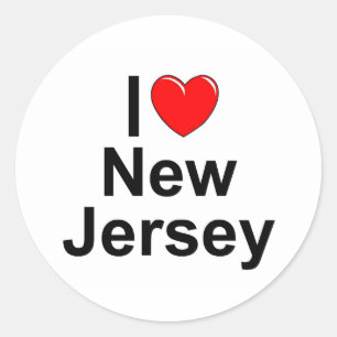 Adesivo Eu amo (coração) New-jersey