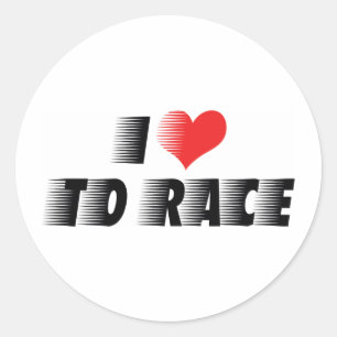 Adesivo Eu Amo Coração Para Corridas - Amante de Corridas