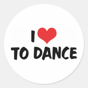 Adesivo Eu Amo Coração Para Dançar - Tango Valsa Ballet Am