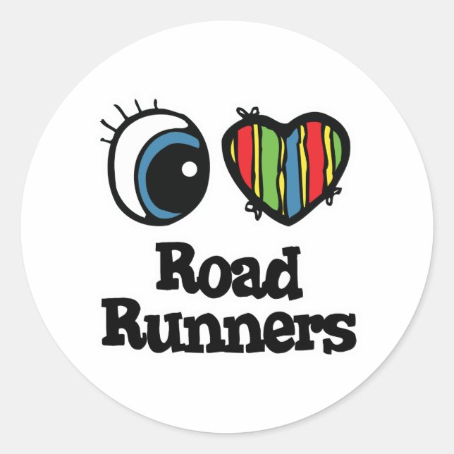 Adesivo Eu Amo (Coração) Roadrunners (Frente)