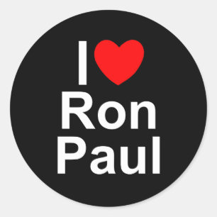 Adesivo Eu amo (coração) Ron Paul