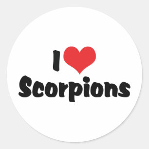 Adesivo Eu Amo Corações Escorpiões