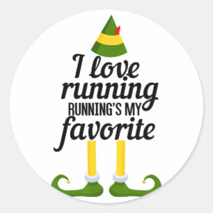 Adesivo Eu Amo Correr, Correr é Meu Natal Engraçado Favori