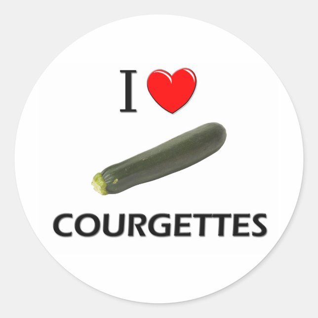 Adesivo Eu Amo Courgettes (Frente)