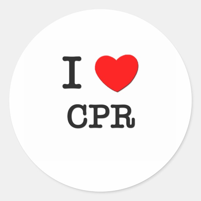 Adesivo Eu Amo Cpr (Frente)