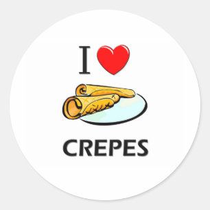 Adesivo Eu Amo Crepes