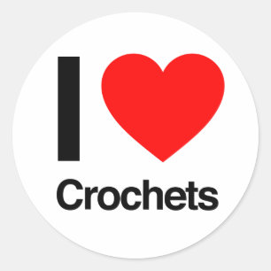 Adesivo eu amo crochets