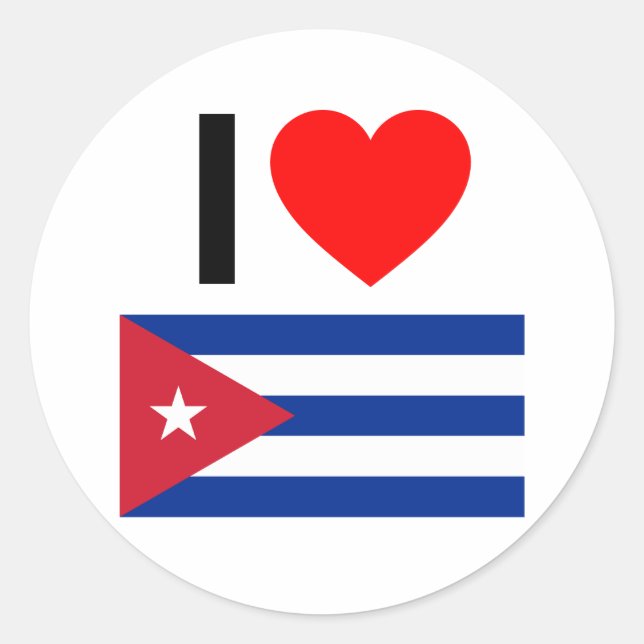 Adesivo eu amo cuba (Frente)