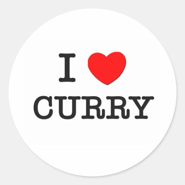 Adesivo Eu Amo Curry (Frente)