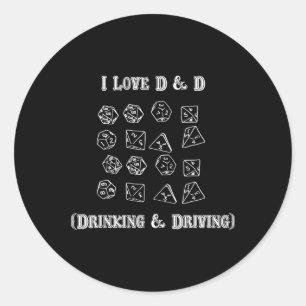 Adesivo Eu Amo D e D Beber e Dirigir Fofão Gamer D2