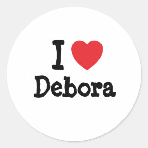 Adesivo Eu amo Debora Heart Shirt