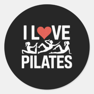 Adesivo Eu Amo Design de Motivação para Treino de Pilates