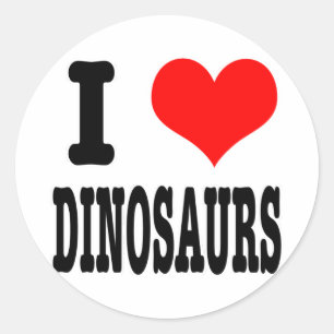 Adesivo EU AMO dinossauros