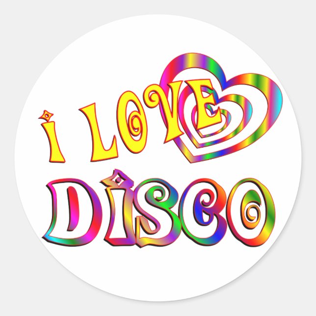 ADESIVO EU AMO DISCO (Frente)