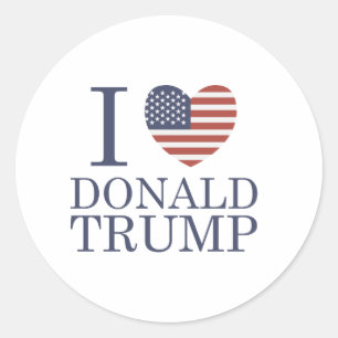 Adesivo Eu amo Donald Trump
