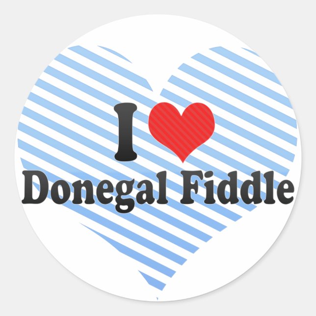 Adesivo Eu Amo Donegal Fiddle (Frente)