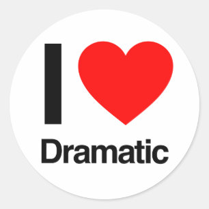 Adesivo eu amo dramático