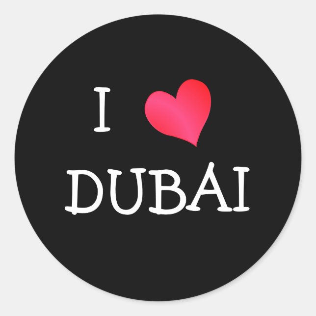 Adesivo Eu amo DUBAI (Frente)