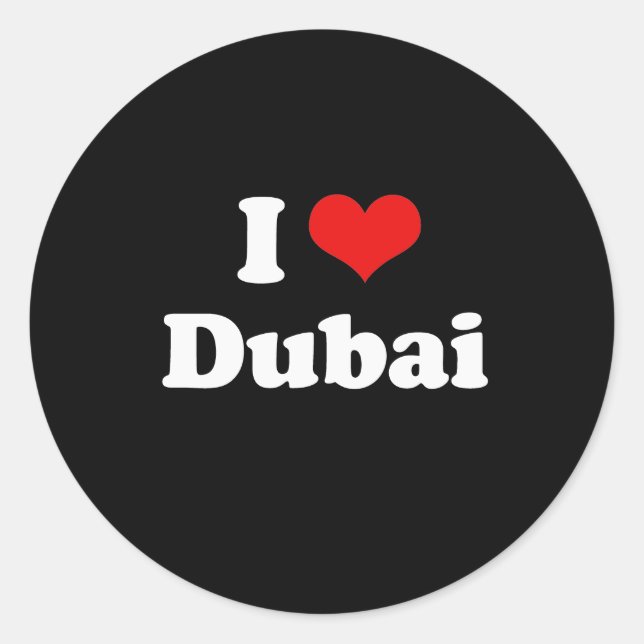 Adesivo Eu Amo Dubai Tshirt (Frente)
