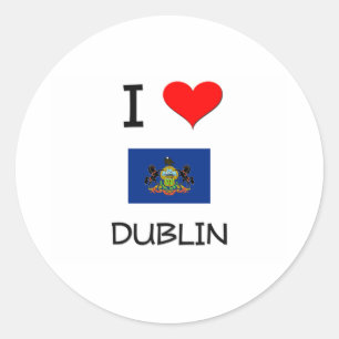 Adesivo Eu amo Dublin Pensilvânia