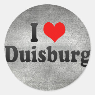 Adesivo Eu amo Duisburg, Alemanha