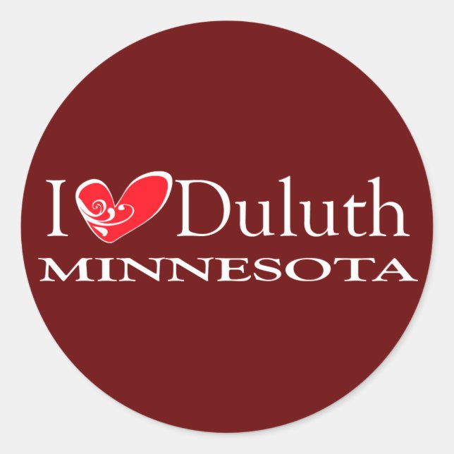 Adesivo Eu Amo Duluth Minnesota (Frente)
