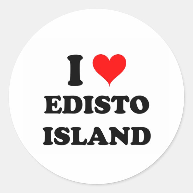 Adesivo Eu Amo Edisto Island (Frente)