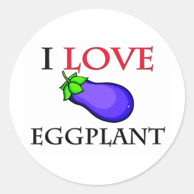 Adesivo Eu Amo EggPlant (Frente)