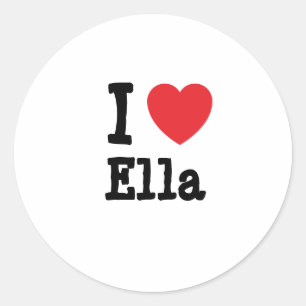 Adesivo Eu amo Ella Heart Shirt