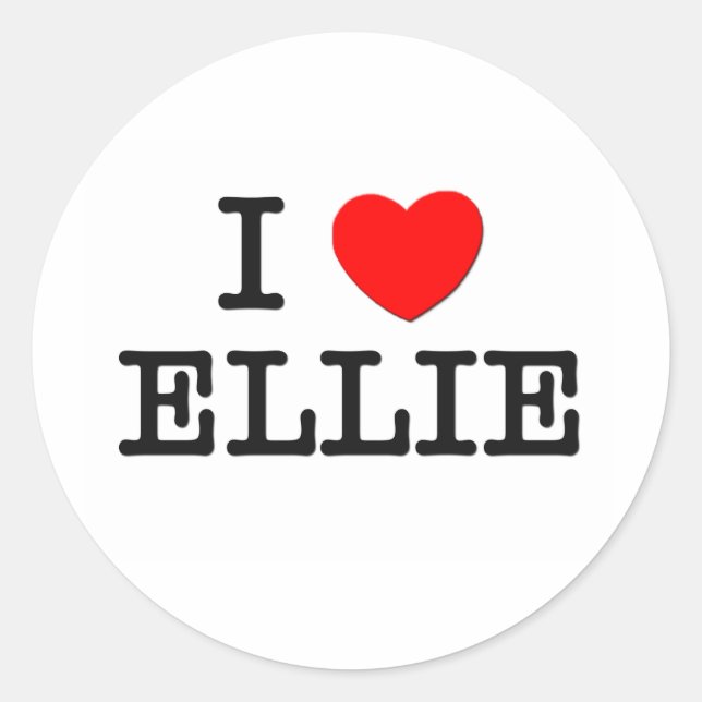 Adesivo Eu Amo Ellie (Frente)