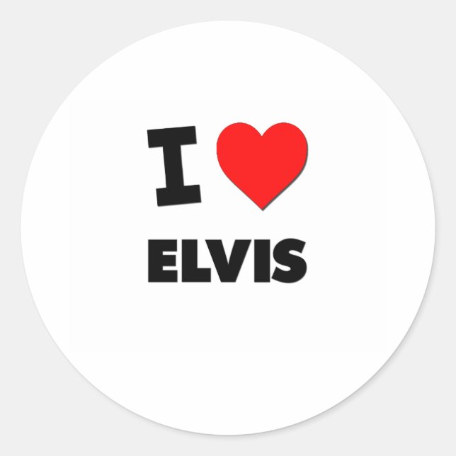 Adesivo Eu amo Elvis (Frente)