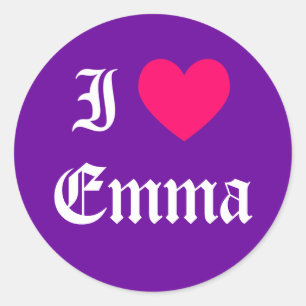 Adesivo Eu Amo Emma