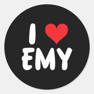Adesivo Eu Amo Emy - Coração - Nome