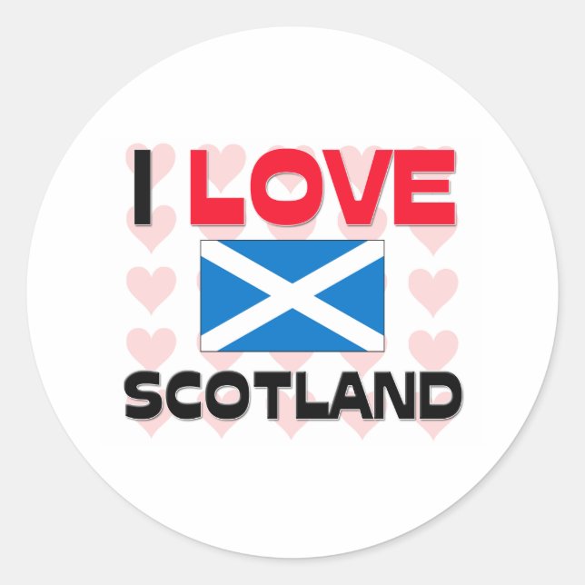 Adesivo Eu Amo Escócia (Frente)