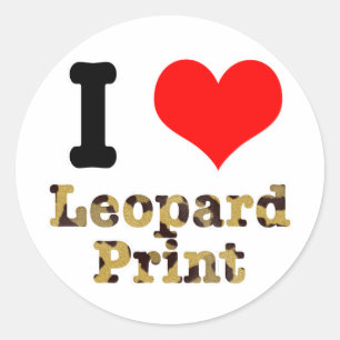 Adesivo EU AMO estampa de leopardo