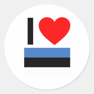 Adesivo eu amo estônia